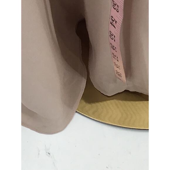 BIRDY GREY SZ L Taupe Jane flutter sleeveless bridesmaid maxi dress NWT B101 - Picture 4 of 9